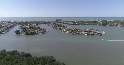 Aerial view Largo Pinellas County Tampa Florida USA Indian Rocks Beach 33785 Stock Footage 86859701