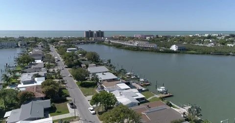 Aerial view Largo Pinellas County Tampa Florida USA Indian Rocks Beach 33785 Stock Footage 86860008