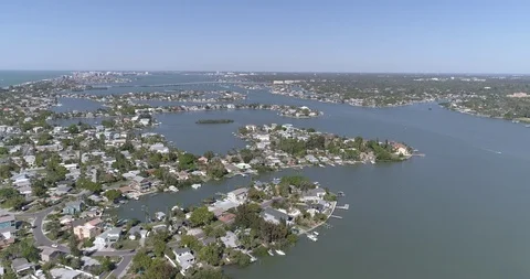 Aerial view Largo Pinellas County Tampa Florida USA Indian Rocks Beach 33785 Stock Footage 86860178