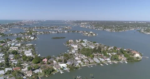 Aerial view Largo Pinellas County Tampa Florida USA Indian Rocks Beach 33785 Stock Footage 86860248