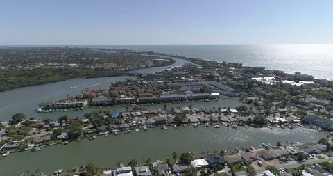 Aerial view Largo Pinellas County Tampa Florida USA Indian Rocks Beach 33785 Stock Footage 86860315
