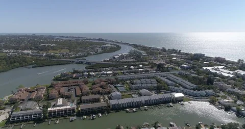 Aerial view Largo Pinellas County Tampa Florida USA Indian Rocks Beach 33785 Stock Footage 86860381
