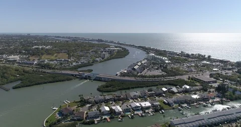 Aerial view Largo Pinellas County Tampa Florida USA Indian Rocks Beach 33785 Stock Footage 86860522