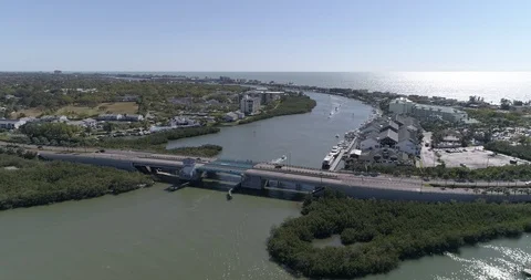 Aerial view Largo Pinellas County Tampa Florida USA Indian Rocks Beach 33785 Stock Footage 86860772