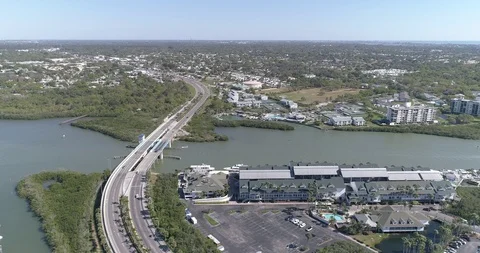 Aerial view Largo Pinellas County Tampa Florida USA Indian Rocks Beach 33785 Stock Footage 86861966