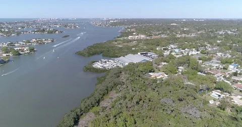 Aerial view Largo Pinellas County Tampa Florida USA Indian Rocks Beach 33785 Stock Footage 86862483