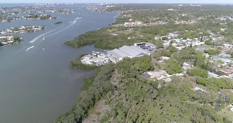Aerial view Largo Pinellas County Tampa Florida USA Indian Rocks Beach 33785 Stock Footage 86862552
