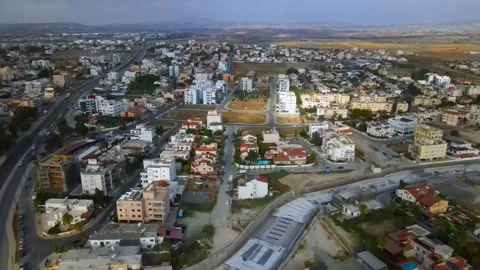 Aerial view of Larnaca, Cyprus Stock Footage 316201709