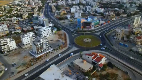Aerial view of Larnaca, Cyprus Stock Footage 316201828
