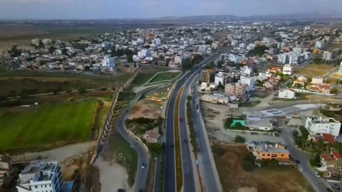 Aerial view of Larnaca, Cyprus Stock Footage 316201994