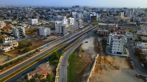 Aerial view of Larnaca, Cyprus Stock Footage 316204646