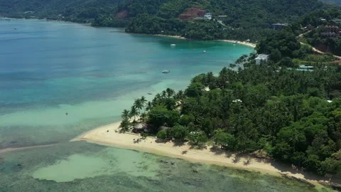 Aerial view of Las Cabañas Beach Stock Footage 264056150