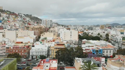 Aerial view of Las Palmas de Gran Canaria - capital of the island of Gran Stockbeeldmateriaal 112353713