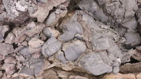 Aerial View. The lava cooled down volcano Stock Footage 73102491