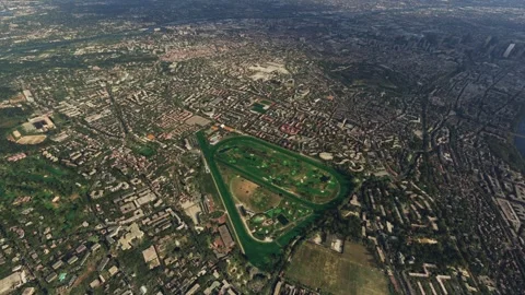 Aerial view of Le Golf de Paris - Hippodrome in Saint Cloud. France Stock-Footage 274648366