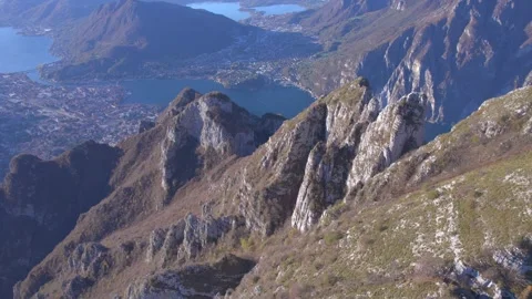Aerial view of Lecco Video stock 261176611