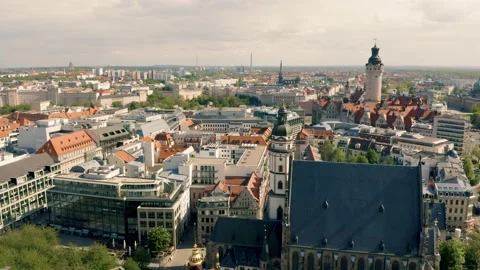 Aerial view of Leipzig Stock Footage 142901857