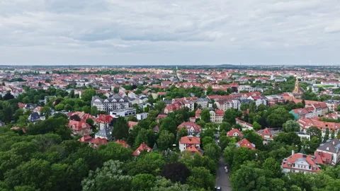 Aerial view of Leipzig Gohlis-Süd , Germany Stock Footage 245916071