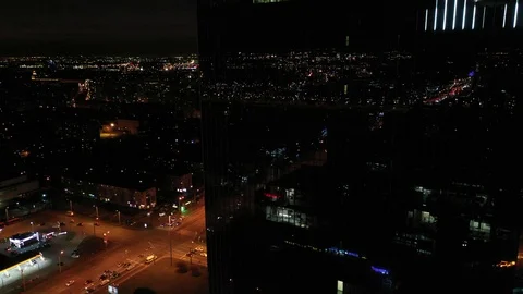 Aerial view of Lenenergo tower Stock Footage 102325317