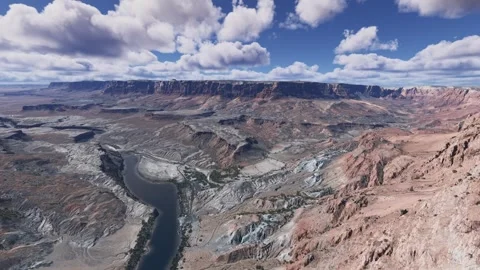 Aerial view of Less Ferry in Marble Canyon. Arizona. United States Stock Footage 306027134