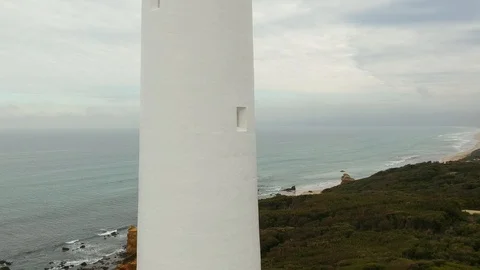 Aerial view of a lighthouse Stock Footage 103366477