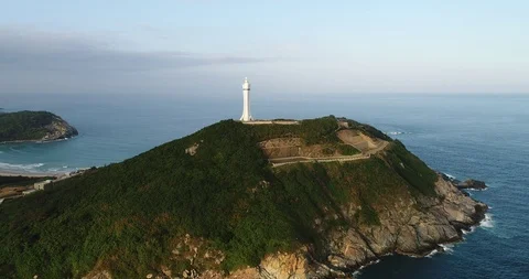 Aerial View of Lighthouse Stock Footage 103500200