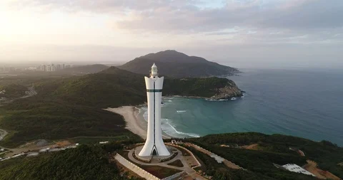 Aerial View of Lighthouse Stock Footage 103502323