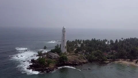 Aerial view of the lighthouse Stock Footage 148160455