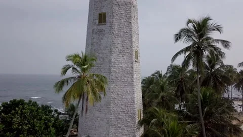 Aerial view of the lighthouse Stock Footage 148160506