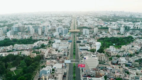 Aerial view of Lima in a Lockdown amid Coronavirus pandemic in Peru Stock Footage 128276036