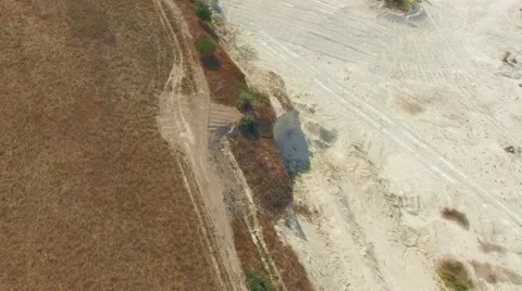 AERIAL VIEW. Limestone Open Pit In Bakhchisarai, Crimea Stock-Footage 56101988