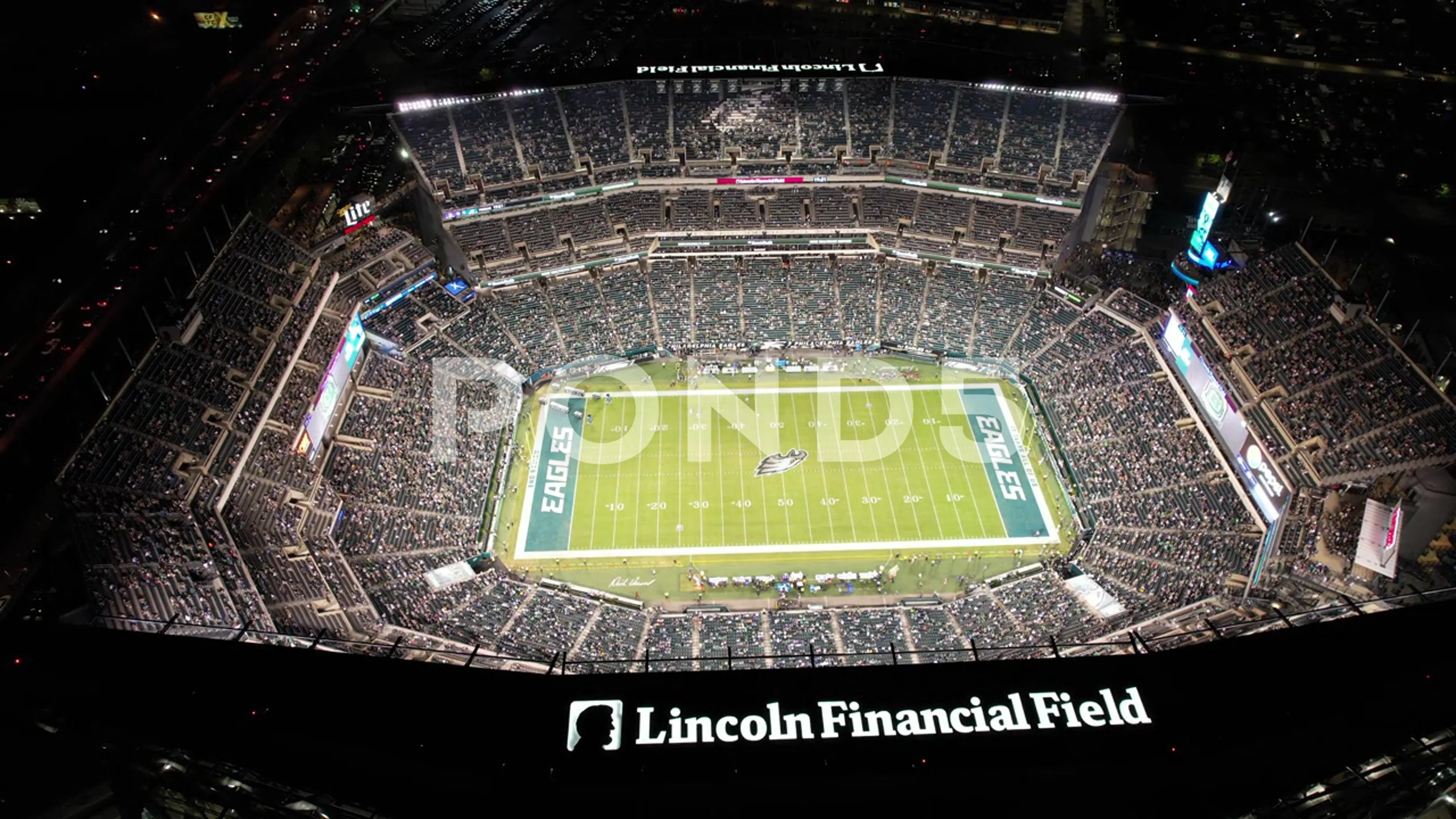 The Aerial View of Lincoln Financial Field, the Main Football