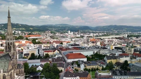 Aerial View at Linz Video stock 278362250