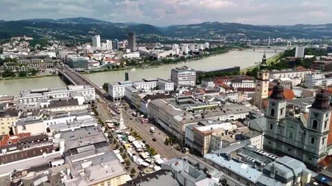 Aerial View at Linz Video stock 278362284