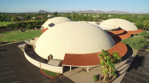 Aerial View of Living Word Bible Church Stock Footage 59581323