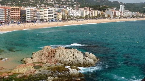Aerial view of "LLoret de Mar". Stock Footage 89583362