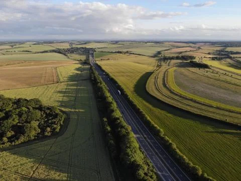 Aerial view of lockdown traffic Stock-Fotos