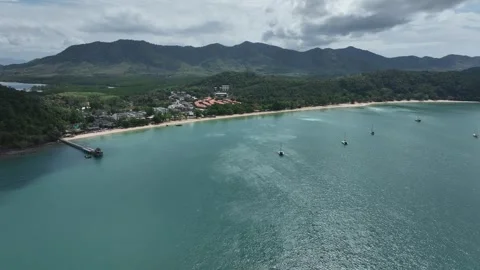 Aerial view of Loh Pared Beach in Koh Yao Yai Phang-nga province Stock Footage 307094948