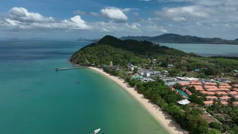 Aerial view of Loh Pared Beach in Koh Yao Yai Phang-nga province Stock Footage 307095253