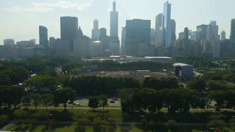 Aerial View of Lollapalooza Music Festiv... | Stock Video | Pond5