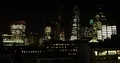 Aerial View of London Center Skyline with Modern Office Skyscraper Night Lights 4k or 4k+ Resolution