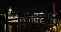 Aerial View of London Center Skyline Parliament Houses and Cars Traffic Night 4k or 4k+ Resolution