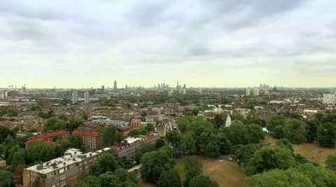 Aerial View of London City Footage (4K - UHD) Stock Footage