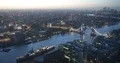 Aerial View of London City Skyline Famous Sightseeing Travel Destination Morning 4k or 4k+ Resolution