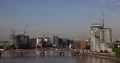 Aerial View of London City Skyline with Cranes on New Construction Buildings Day 4k or 4k+ Resolution
