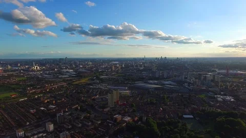 Aerial view of London Stock Footage
