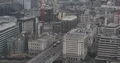 Aerial View of London with People Walk and Cars Traffic Commuters Commuting Day 4k or 4k+ Resolution