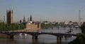 Aerial View London Skyline with Cars Traffic on Lambeth Bridge British Landmarks 4k or 4k+ Resolution