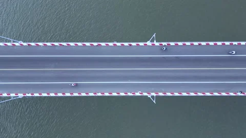 Aerial View Of Long Son In bridge At Sunset, Stock Footage 201502280