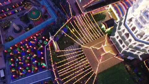 Aerial view look down beautiful scenery Vidéo 197010671